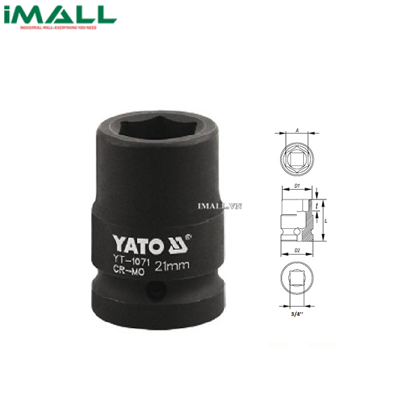 Khẩu mở ốc cho súng Yato YT-1083 (3/4", 33mm)
