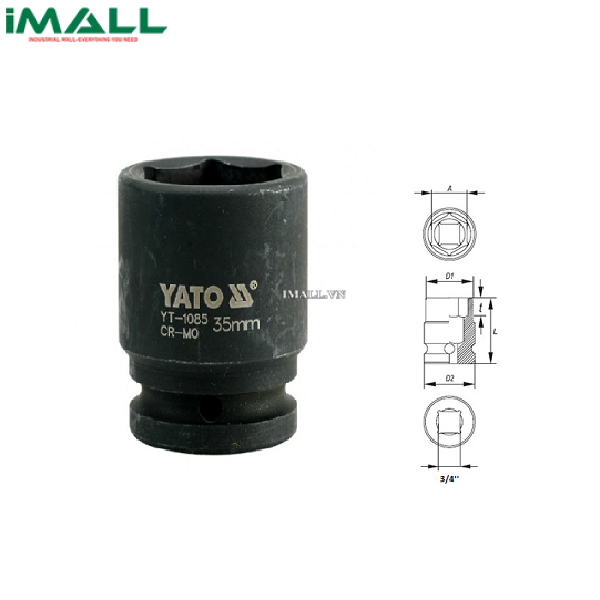 Khẩu mở ốc cho súng Yato YT-1085 (3/4", 35mm)0