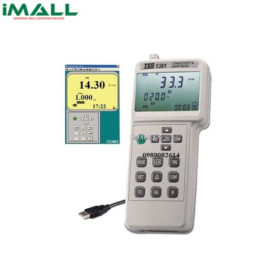Máy đo nước đa chỉ tiêu TES -1381K ( pH, ORP, EC, TDS, Điện trở suất, Độ mặn, Nồng độ và Nhiệt độ)0