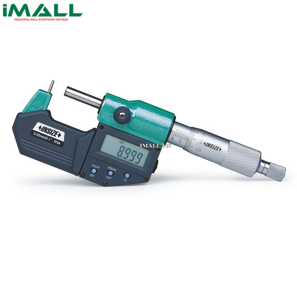 Panme đo kẹp thành ống điện tử Insize 3561-25A (0-25 mm, 0.001mm)