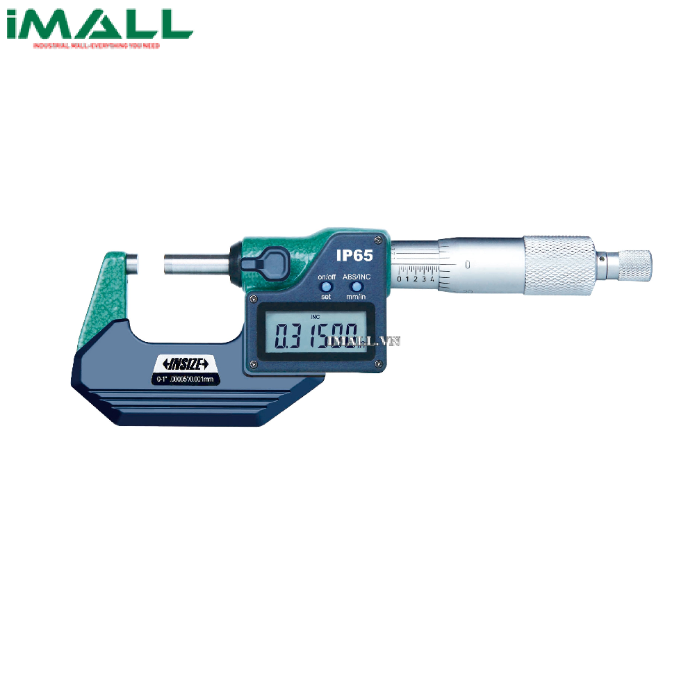 Panme đo ngoài điện tử INSIZE 3101-75AJ (50-75mm; 0.001mm; xuất dữ liệu)