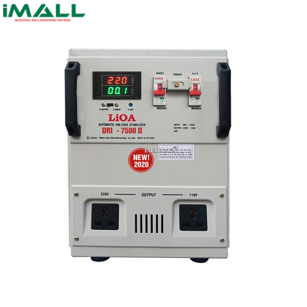 Ổn áp 1 pha Lioa DRII 7500 II (Dải điện áp đầu vào 50V - 250V )0