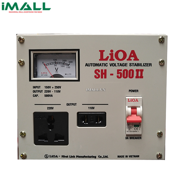 Ổn áp 1 pha Lioa SH 500II 500VA (Dải điện áp đầu vào 150V - 250V)