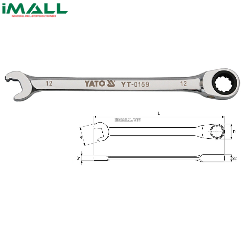 Cờ lê vòng miệng tháo nhanh Yato YT-0157 (10mm)0