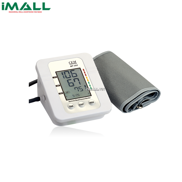 Máy đo huyết áp CEM BP-102 (30~280 mmHg, 40~199 nhịp/phút)