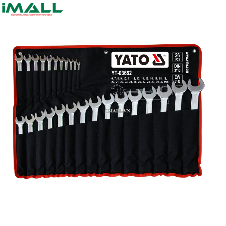 Bộ cờ lê vòng miệng 26 chi tiết Yato YT-03652 (6-32mm)