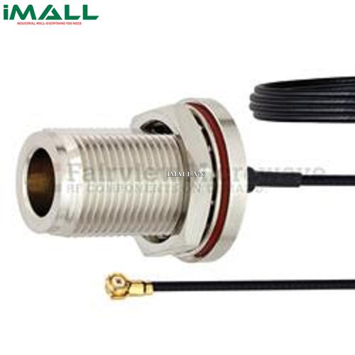 Cáp N Female Bulkhead - WMCX 1.6 Plug Fairview FMCA1014 (0.81mm Coax; 3 GHz )