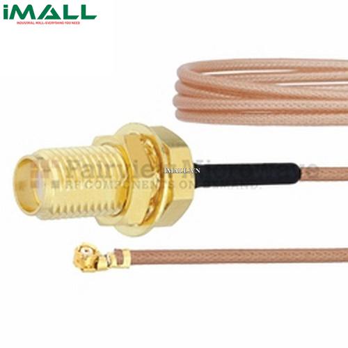 Cáp SMA Female Bulkhead - UMCX 2.5 Plug Fairview FMCA1003 (RG178 Coax; 6 GHz )