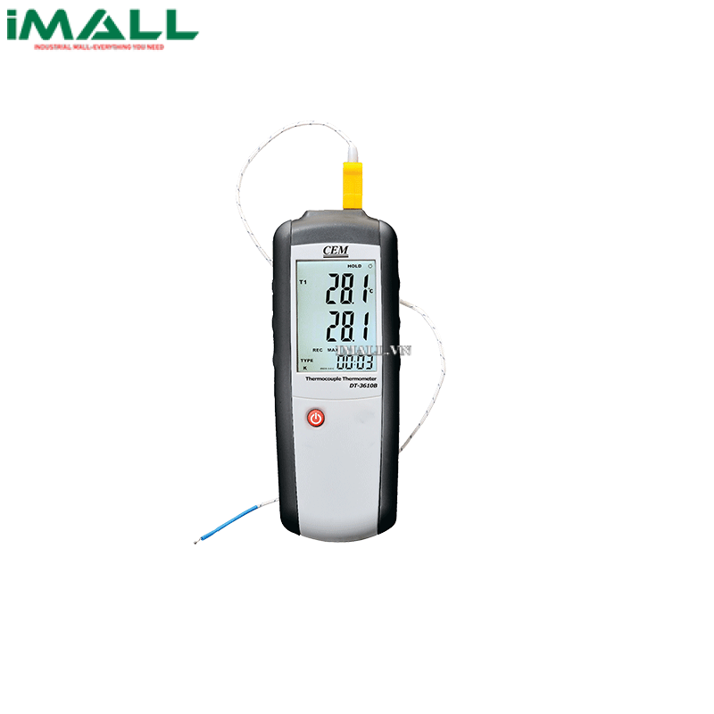 Máy đo nhiệt độ cặp nhiệt loại K/J CEM DT-3610B (Type K/J, single input)