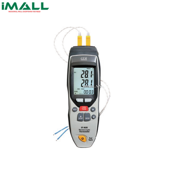 Máy đo nhiệt độ cặp nhiệt loại K/J CEM DT-852A-T (-40°C~125°C)