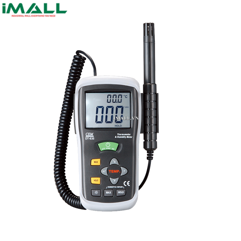 Máy đo Nhiệt độ & Độ ẩm CEM DT-635 (100%RH, -20~1000ºC type K)0