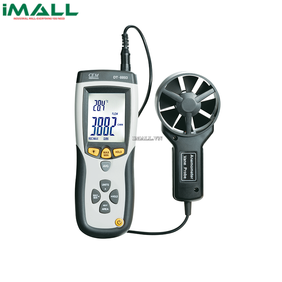 Máy đo tốc độ gió, nhiệt độ môi trường CEM DT-8894 (0.4~30m/s, IR Temp. -50~260°C)0