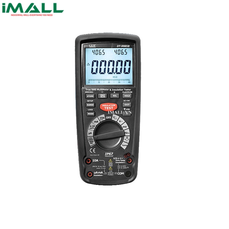 Máy kiểm tra cách điện tích hợp đo vạn năng CEM DT-9985 (True RMS, AC/DC-1000V, 4000MΩ)0