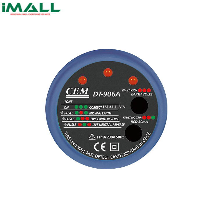 Máy kiểm tra ổ điện cực & dòng rò CEM DT-906A0