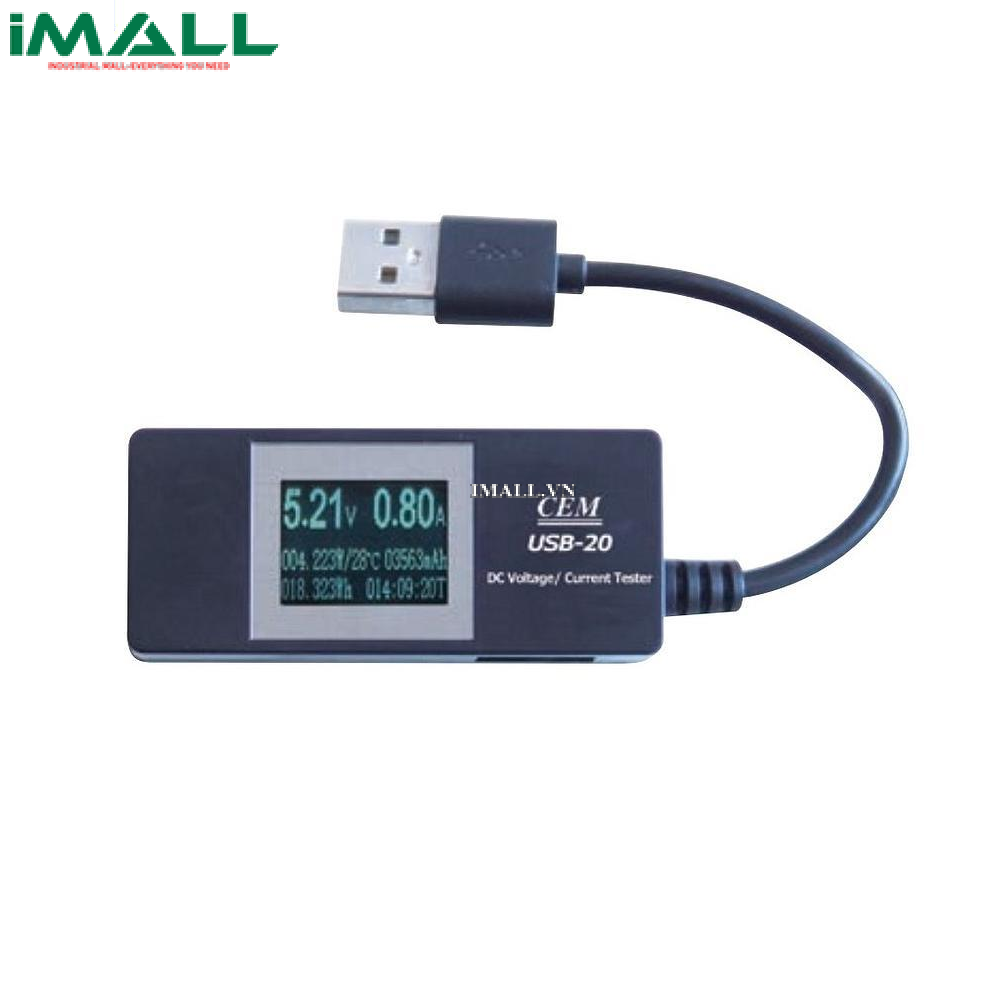 Thiết bị kiểm tra dòng điện/điện áp DC CEM USB-20 (3~9V, 0~3A)0