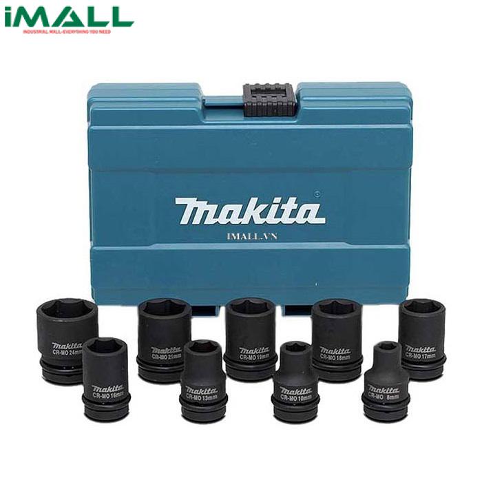  Bộ đầu tuýp 1/2" 9 chi tiết Makita D-41517 (8-24mm)