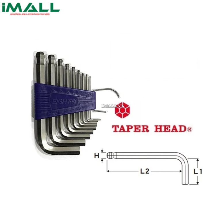 Bộ lục giác chìm EIGHT TS-9 (9 cái, 1.5mm~10mm)0