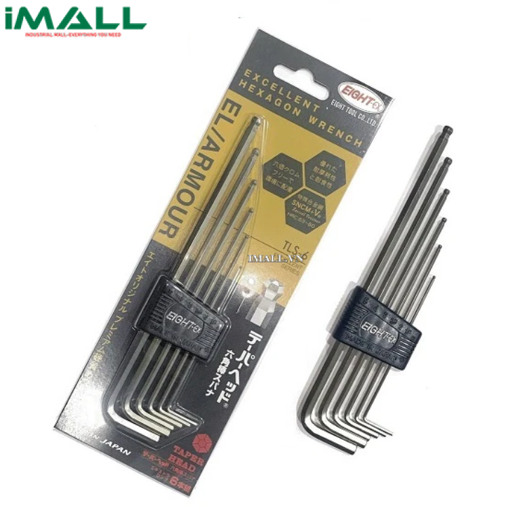 Bộ lục giác chìm đầu bi EIGHT TLS-6 (6 cái, 1.5~5mm)0