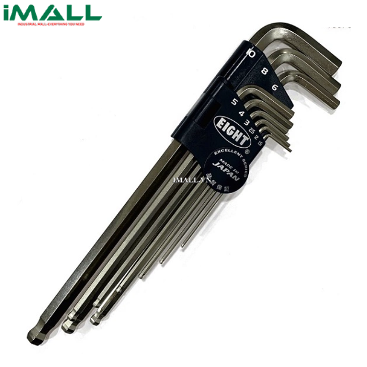 Bộ lục giác chìm đầu bi EIGHT TLS-9N (9 cái, 1.5~10mm)0