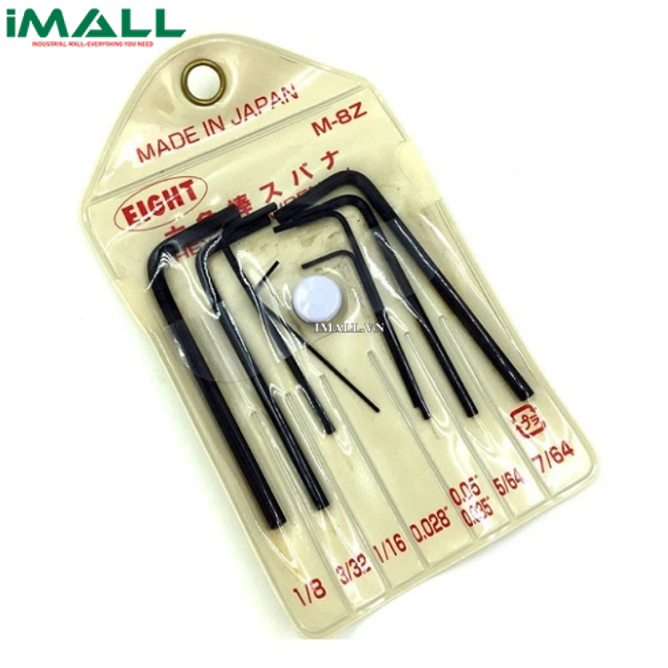 Bộ lục giác chìm hệ inch EIGHT M-8Z (8 cái, 0.028~1/8")0
