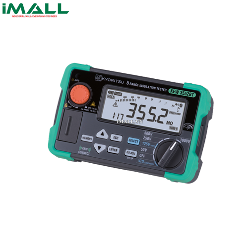 Đồng hồ đo điện trở cách điện Kyoritsu 3552BT (50V~1000V, 4000MΩ, memory, Bluetooth®4.0)