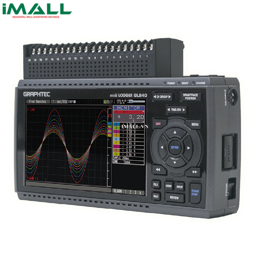 Bộ ghi dữ liệu điện áp, nhiệt độ Graphtec GL840-M (20 kênh, max 60Vpp)