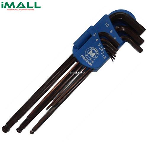 Bộ lục giác đầu bi 9 cây hệ mm  C-MART F0243-MM0