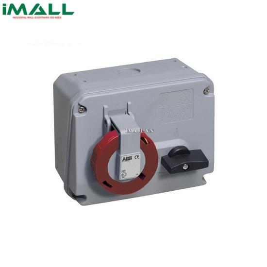 Ổ cắm + khóa liên động ngang ABB 316MHS6 32A 3P+E 380-415V IP44 (2CMA167677R1000)