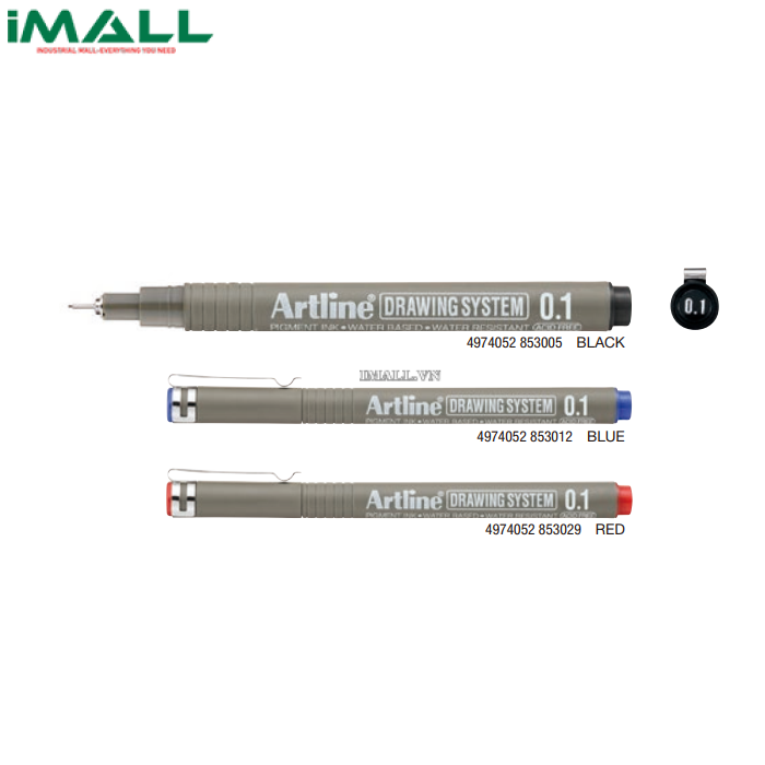 Bút lông kim màu đen Artline Drawing System EK-231N (0.1mm)