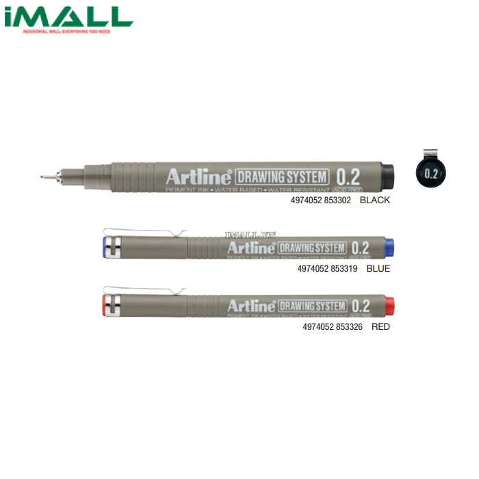 Bút lông kim màu xanh dương Artline Drawing System EK-232N (0.2mm)