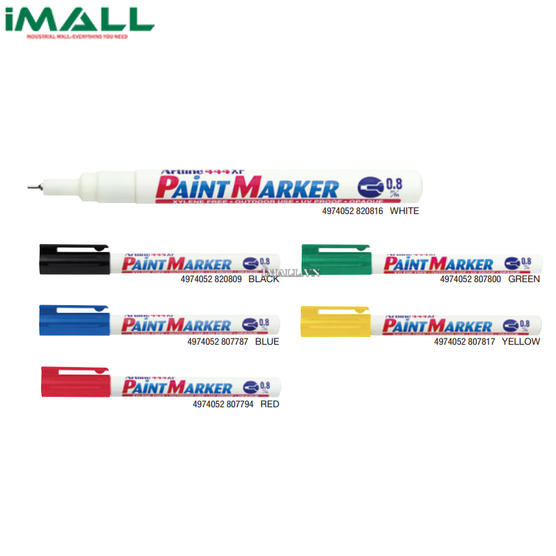 Bút sơn công nghiệp màu trắng Artline 444XF PAINT MARKER EK-444XF (0.8mm)