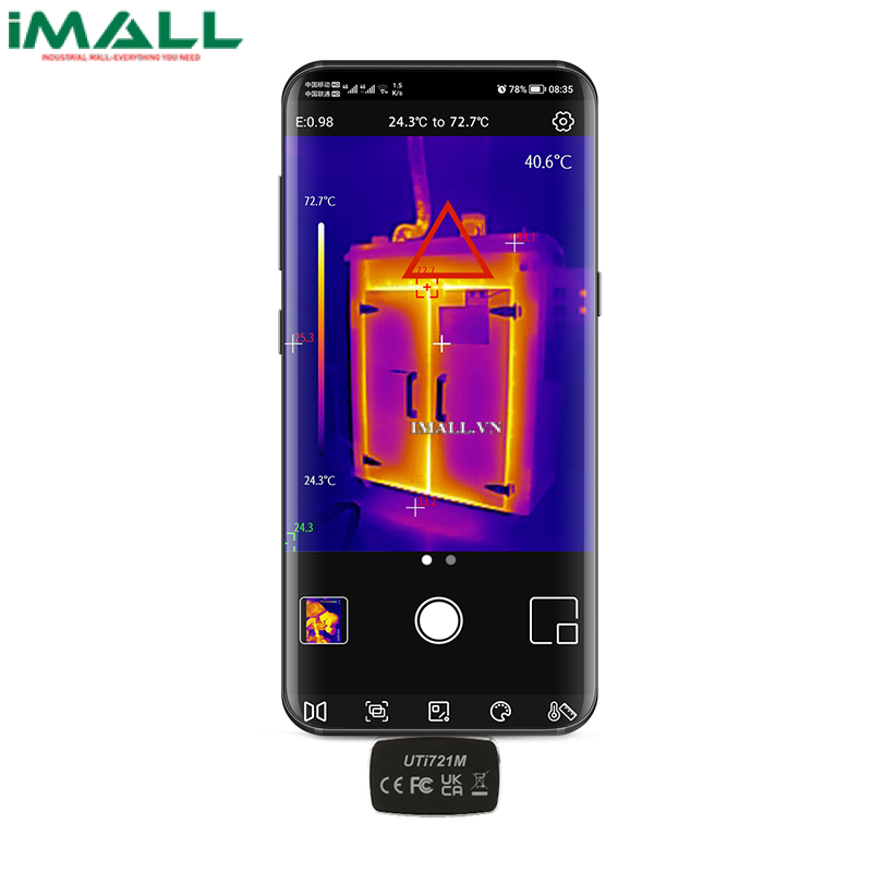 Mô đun camera ảnh nhiệt cho điện thoại Android UNI-T UTi721M (-20°C ~ 550°C)0
