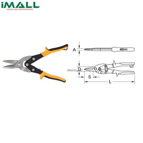 Kéo cắt tôn inox mũi thẳng KS Tools model 118.00510
