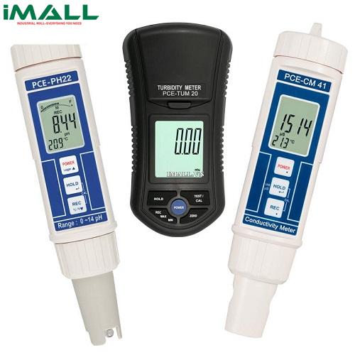 Bộ kit đo độ pH hồ bơi nước mặn (0~14 pH; 0~1000 NTU; 0~2000 µS/cm) PCE PH 22-TUM 20-CM 41-KIT0