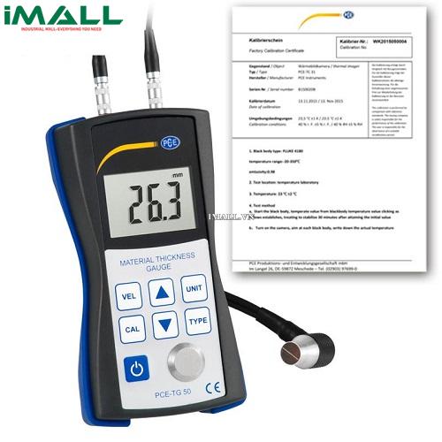 Máy đo độ dày bằng sóng siêu âm (1,2~200 mm; 0,1 mm, kèm Certificate ISO) PCE TG 50-ICA