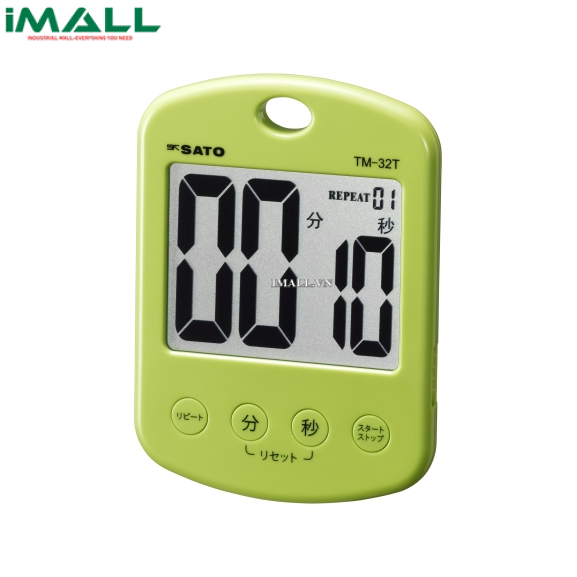Đồng hồ bấm giờ có lặp lại skSATO TM-32T (G) Green (1800-02, 10 giây~99 phút 59 giây)