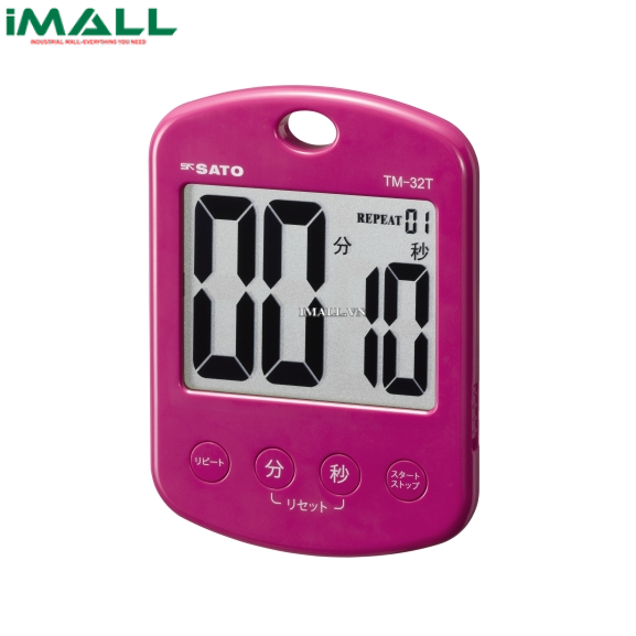 Đồng hồ bấm giờ có lặp lại skSATO TM-32T (P) Pink (1800-00, 10 giây~99 phút 59 giây)0