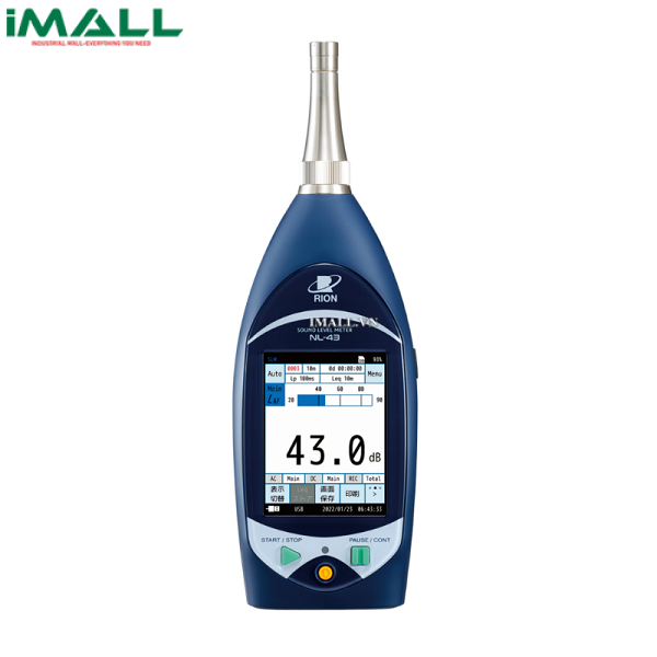 Thiết bị đo độ ồn Rion NL-43 (25~138 dB, 20Hz ~ 8kHz)