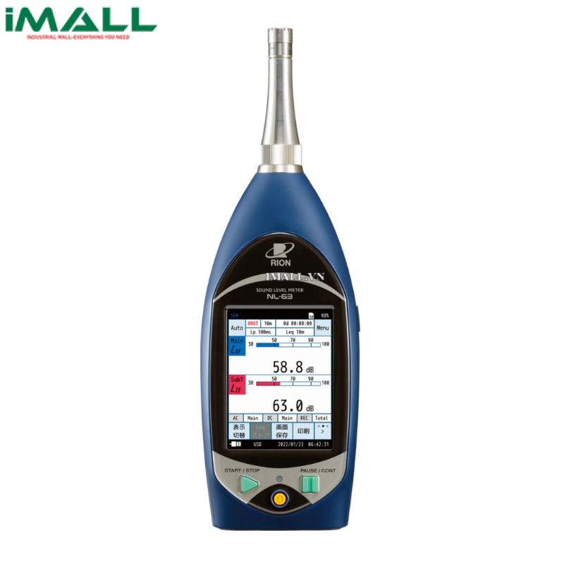 Thiết bị đo độ ồn Rion NL-63 (25~138 dB, 1Hz ~ 20kHz, Low-pass filter)0