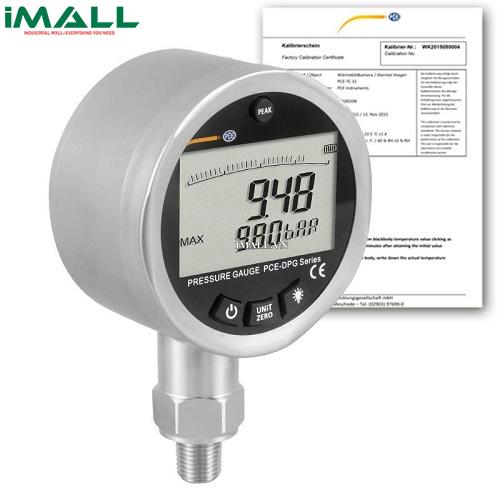 Đồng hồ đo áp suất (0 ... 145 psi, 0 ... 10 bar;  kèm Certificate ISO) PCE DPG 10-ICA0