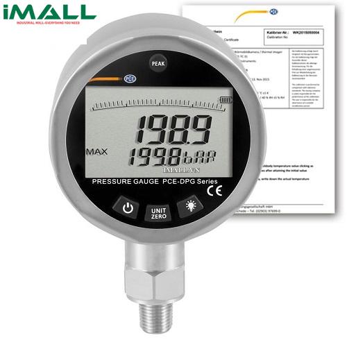 Đồng hồ đo áp suất (0 ... 2900 psi, 0 ... 200 bar;  kèm Certificate ISO) PCE DPG 200-ICA0