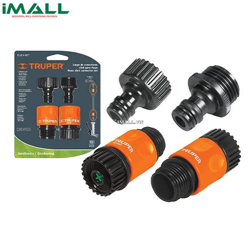 Bộ 2 khớp nối ống nước vòi xịt rửa Truper CLICK-SET