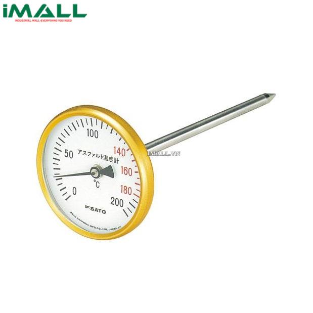 Đồng hồ đo nhiệt độ lưỡng kim skSATO 2150-20 (0~200°C, mặt hiển thị trắng)