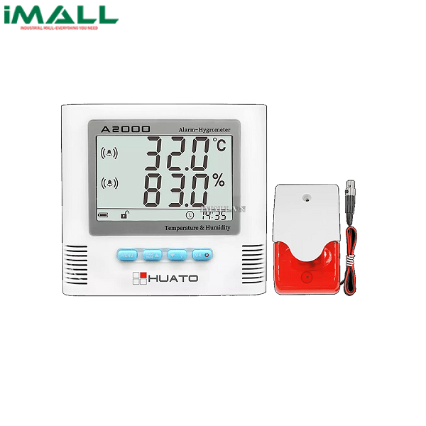 Máy đo và cảnh báo nhiệt độ độ ẩm HUATO A2000-EX (-40~+85℃, 0 ~ 100%RH, cảm biến ngoài)