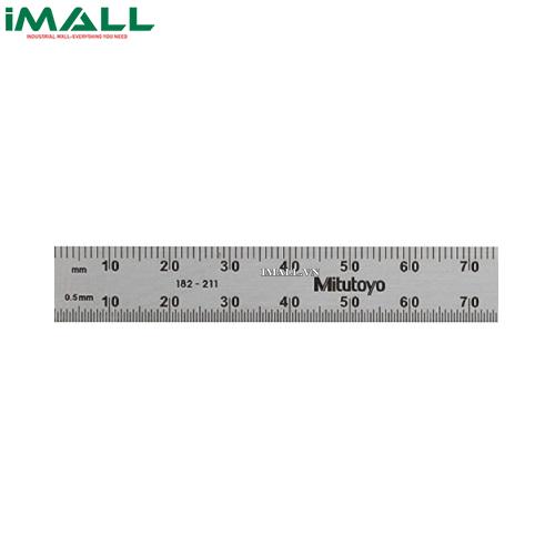 Thước lá thép (150mm, (1mm, 0.5mm), rộng 12mm) Mitutoyo 182-211