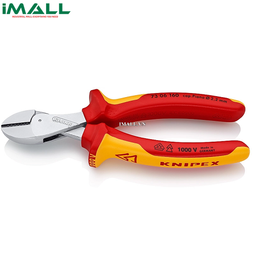 Kìm Cắt X-Cut® cách điện 1000V Knipex 73 06 1600