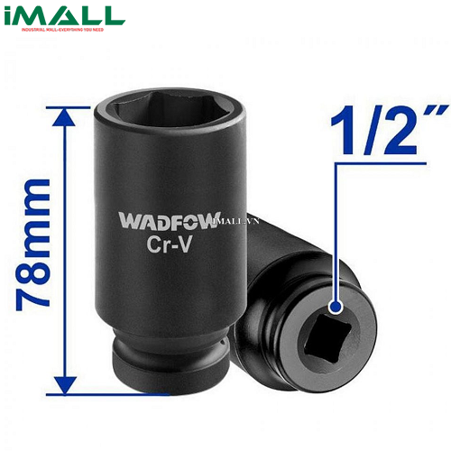 Bộ 10 đầu tuýp 1/2" 78mm Wadfow WMS2D020