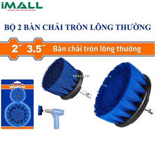 Bộ 2 bàn chải tròn lông thường Wadfow WND24010