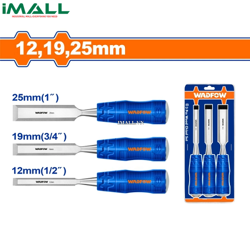 Bộ 3 đục gỗ 12- 19-25mm Wadfow WWC22030