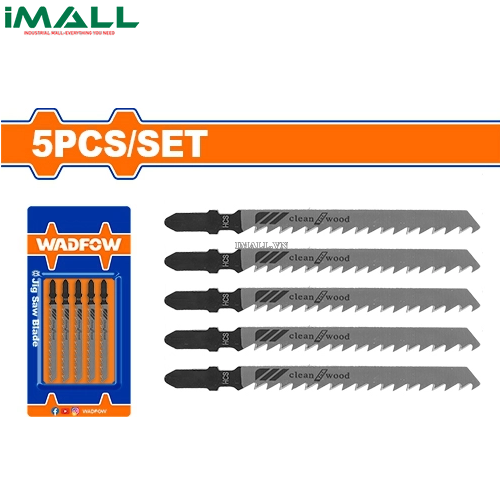 Bộ 5 lưỡi cưa lọng cắt sạch (cưa gỗ) Wadfow WJB101D0